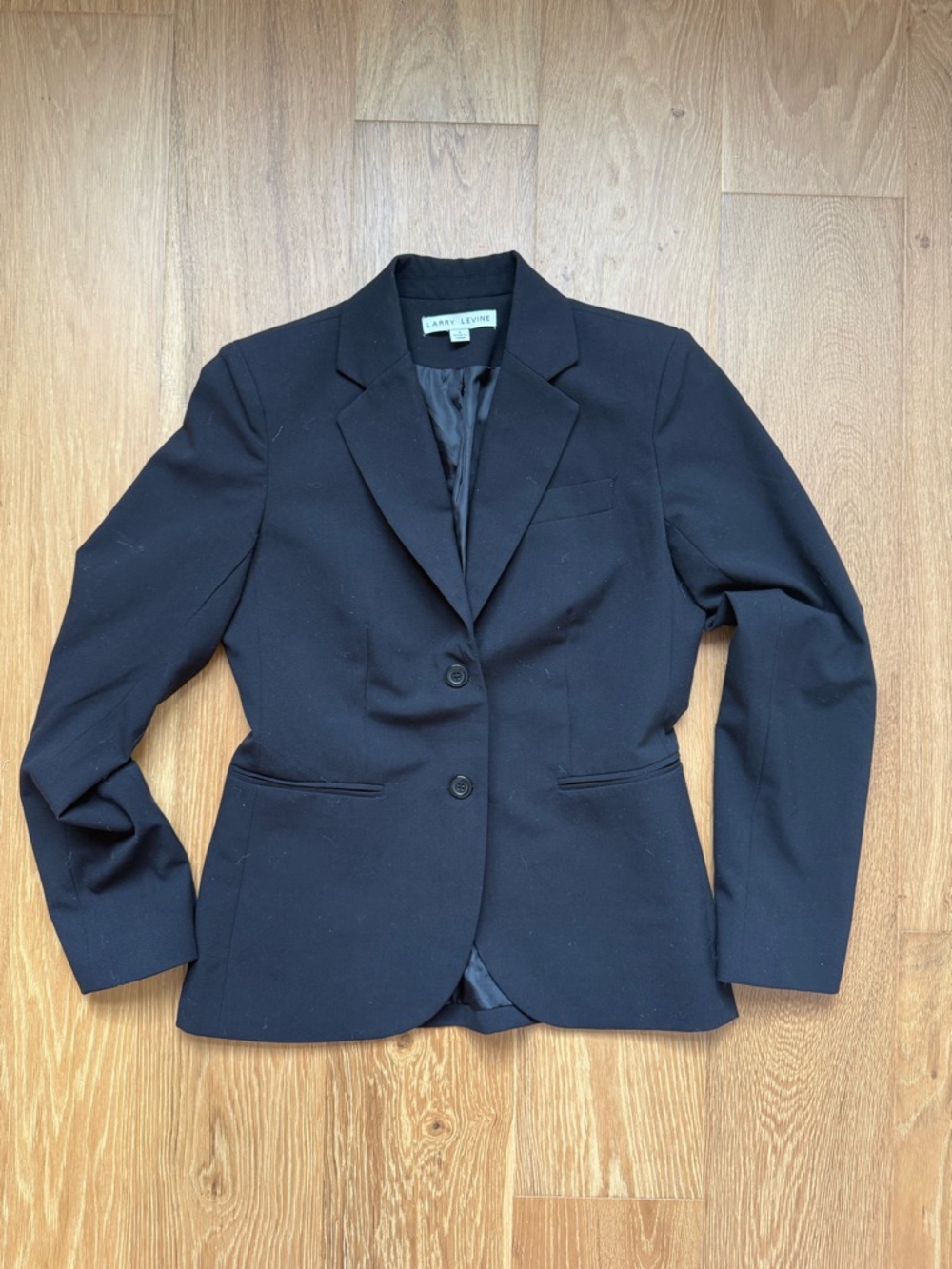 Larry Levine Black Women's Two-Button Blazer